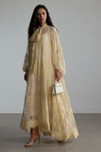 Catharine Floral Lace Sheer Long Dress