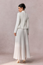 Christine Embroidered Pleated Skirt Set