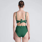 Green Laser Cut Circular Bikini Set