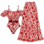 Retro Print Swimsuit Set