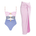 Beaded Knotted Swimsuit Set