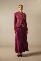 Christine Embroidered Pleated Skirt Set