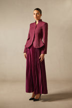 Christine Embroidered Pleated Skirt Set