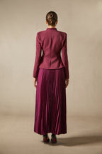 Christine Embroidered Pleated Skirt Set