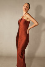 Elaina Halter Neck Tassel Maxi Dress