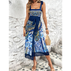 Tile Pattern Double-Sided Swimsuit Set