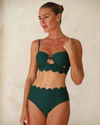 Green Laser Cut Circular Bikini Set