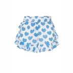 Heart Patterned Swimsuit Set with Bow and Shorts or Skirt