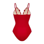Vanera Laser Cut Floral Pattern Swimsuit Set