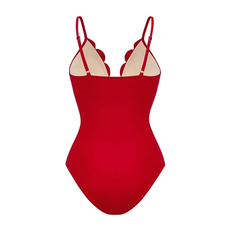 Vanera Laser Cut Floral Pattern Swimsuit Set