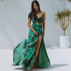 Emerald Starfish Detailed Ruffled Swimsuit Set