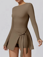 High-Necked Long-Sleeved Tennis Dress