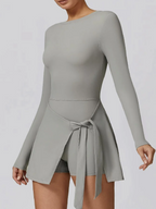High-Necked Long-Sleeved Tennis Dress