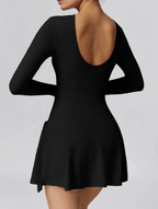 High-Necked Long-Sleeved Tennis Dress