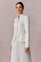 Christine Embroidered Pleated Skirt Set