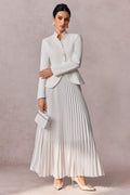 Christine Embroidered Pleated Skirt Set
