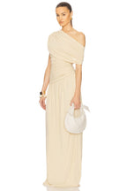 Toplu Tek Omuzlu Maxi Elbise