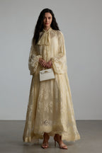 Catharine Floral Lace Sheer Long Dress