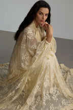 Catharine Floral Lace Sheer Long Dress