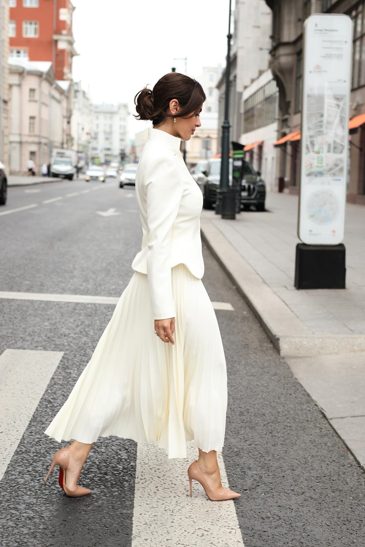 Christine Embroidered Pleated Skirt Set