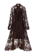 Catharine Floral Lace Sheer Long Dress