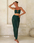 Green Laser Cut Circular Bikini Set