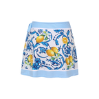 Lemon Patterned Swimsuit Set with Shoulder Straps
