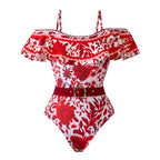 Retro Print Swimsuit Set