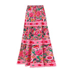 Ribboned Floral Pattern Swimsuit Set