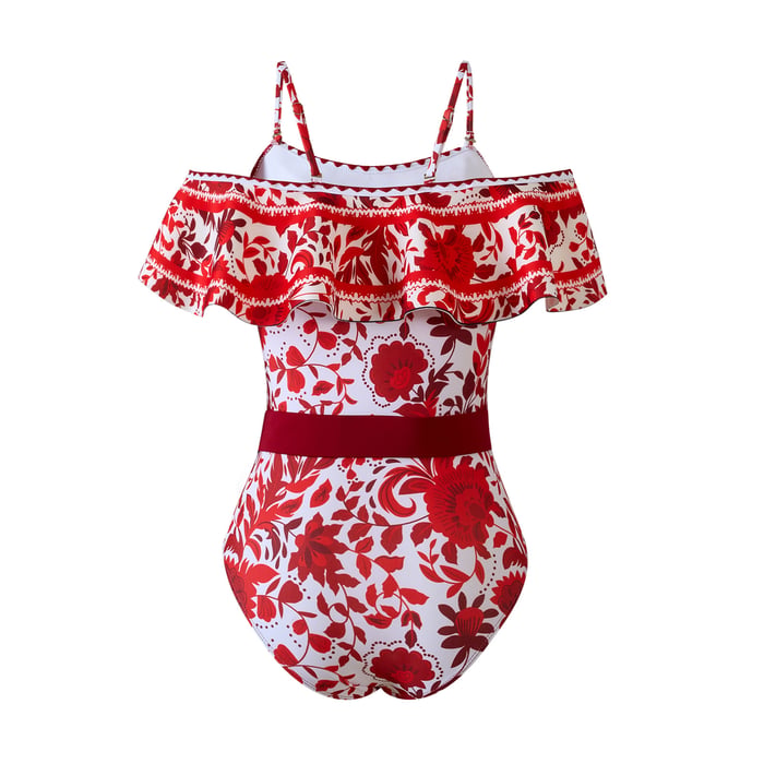 Retro Print Swimsuit Set