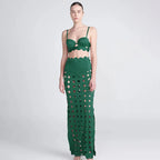 Green Laser Cut Circular Bikini Set