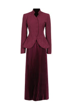 Christine Embroidered Pleated Skirt Set