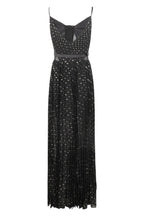 Andrea V-Neck Semi-Sheer Chiffon Long Dress